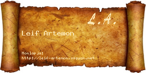 Leif Artemon névjegykártya