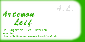 artemon leif business card